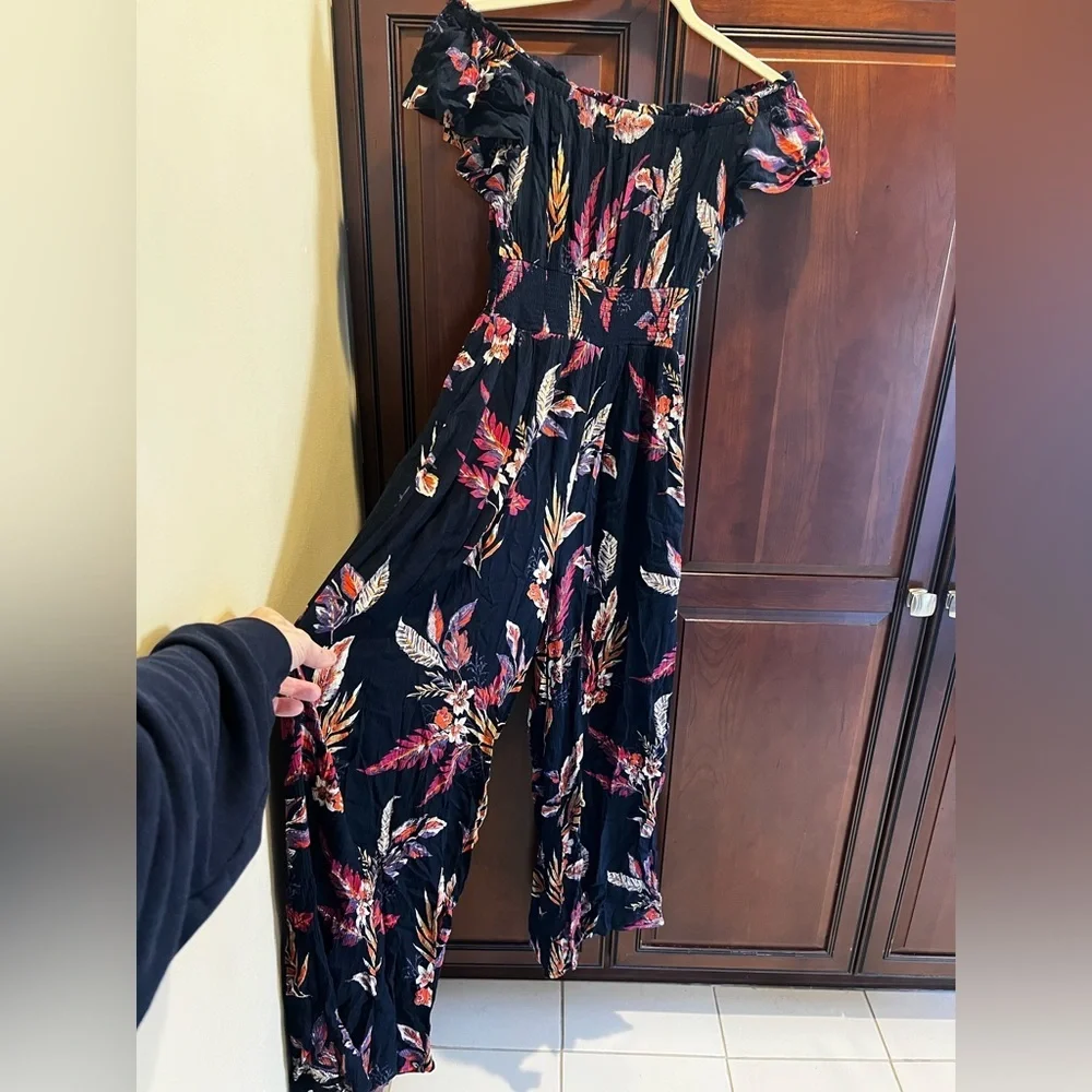 Patrons of Peace Floral Off the Shoulder Jumpsuit - S - Picture 1 of 6